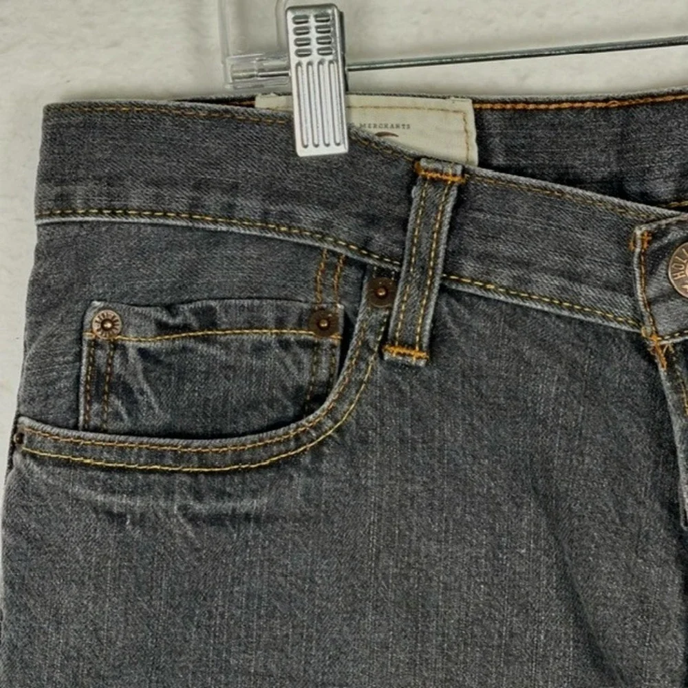 Hollister‎ Slim Straight Jeans Mens 32x30 Charcoal Gray Button Fly Denim Pants